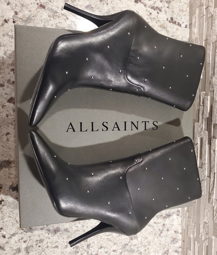 ALL SAINTS STUDDED BOOTIES - Picture 3 of 16